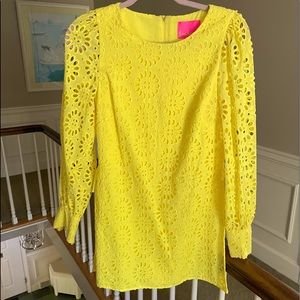 NWOT Yellow Aisha Romper Lilly Pulitzer size 0. Never worn.